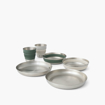 SEA TO SUMMIT DETOUR STAINLESS STEEL COLLAPSIBLE DINNERWARE SET [2P] [6 PIECE]